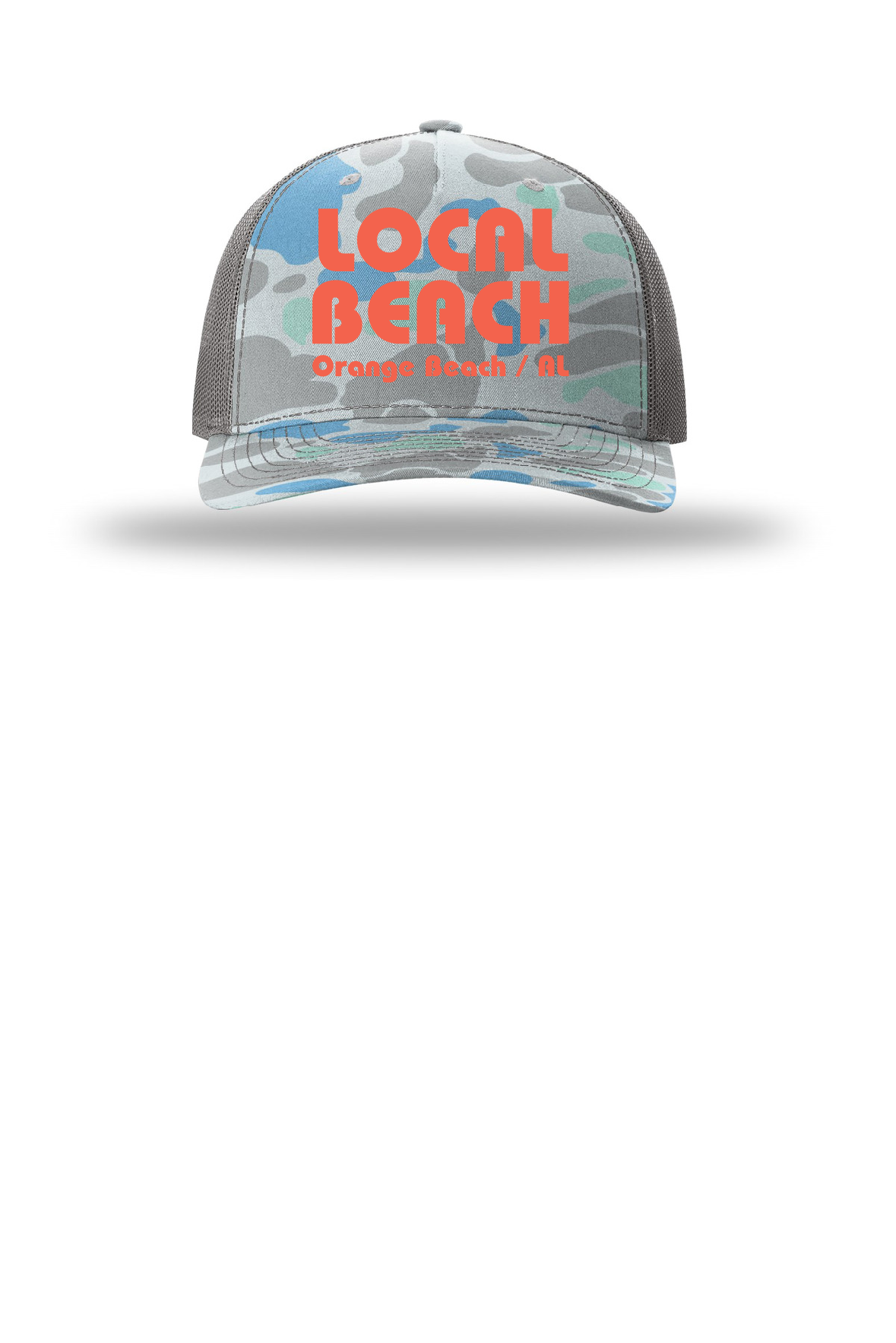 Orange Beach Camo Richardson Trucker Hat